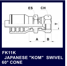 FK11K   JAPANESE "KOM"  SWIVEL 60 CONE