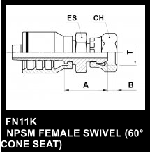 FN11K   NPSM FEMALE SWIVEL (60 CONE SEAT)