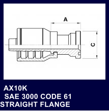 AX10K   SAE 3000 CODE 61 STRAIGHT FLANGE