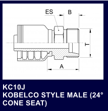 KC10J KOBELCO STYLE MALE (24 CONE SEAT)