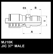 MJ10K JIC 37 MALE