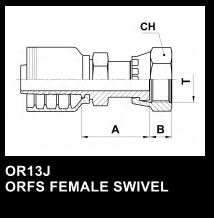 OR13J ORFS FEMALE SWIVEL