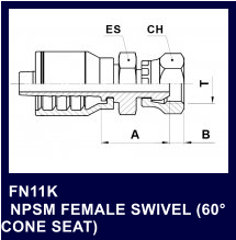 FN11K   NPSM FEMALE SWIVEL (60 CONE SEAT)