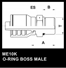 ME10K   O-RING BOSS MALE