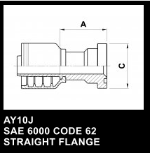 AY10J SAE 6000 CODE 62 STRAIGHT FLANGE